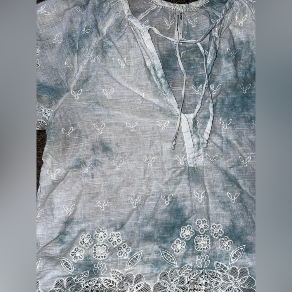 ANTHROPOLOGIE Olivia Embroidered Tie-Dye Blouse - Picture 3 of 9